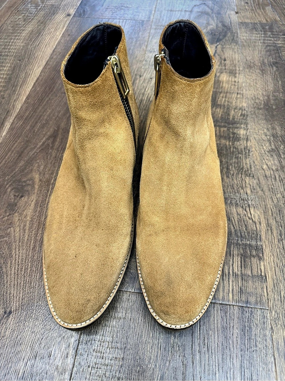 Zara men Brown Zip Ankle Boots EU 41